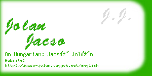 jolan jacso business card